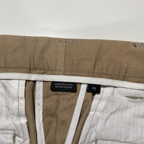 Wings + Horns Slim Fit Khaki cotton Chinos beige mens size 28x30 - Picture 4 of 7